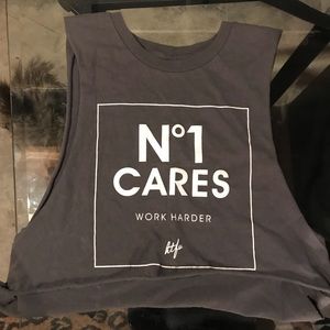 HTFU - No 1 Cares Crop Muscle Top